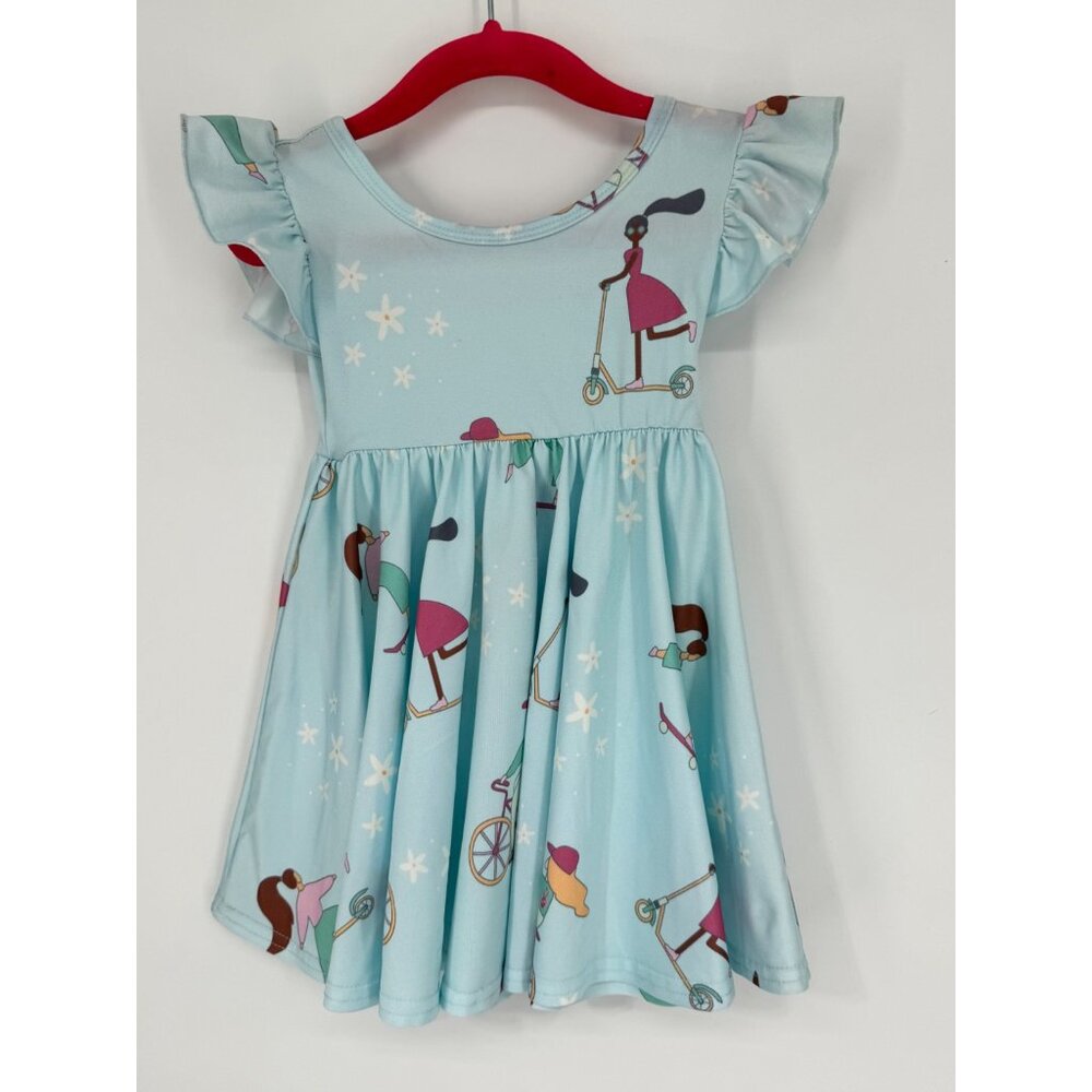 DotDotSmile Girls Empire Dress Fun Girls Print Size 12/24 Months New with Tags